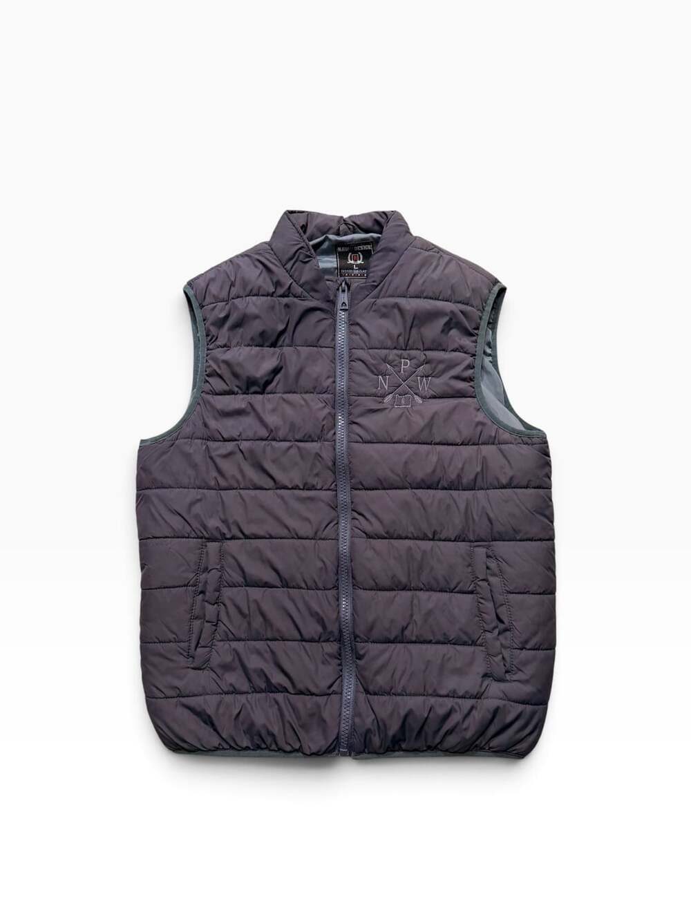 RAW-DESIGN Pacific Northwest Puffer Vest Size L Gray
